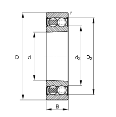 {(dio)S 2212-K-2RS-TVH-C3, (j) DIN 630 (bio)(zhn)Ҫߴ, FF 1:12ɂ(c)ܷ