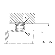 S 6205-2Z, (j) DIN 625-1 ˜ʵҪߴ, ɂ(c)g϶ܷ