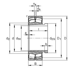 {ĝLS 21314-E1-K + AH314G,  DIN 635-2 ˜ʵҪߴ, F׺ж